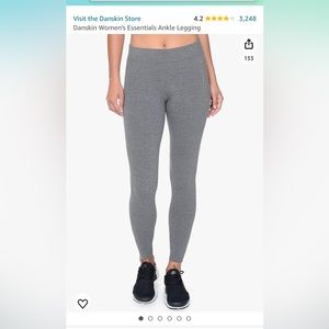 Danskin Ankle Legging Charcoal Grey Heather -M